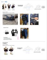 Load image into Gallery viewer, kids size small with 1 inflatable bumper and zipper expandable pocket.  And kids size medium with 2 inflatable bumpers and zipper expandable pocket 
