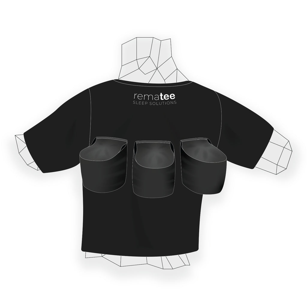 Anti Snore Tshirt back view 3 inflatable bumpers